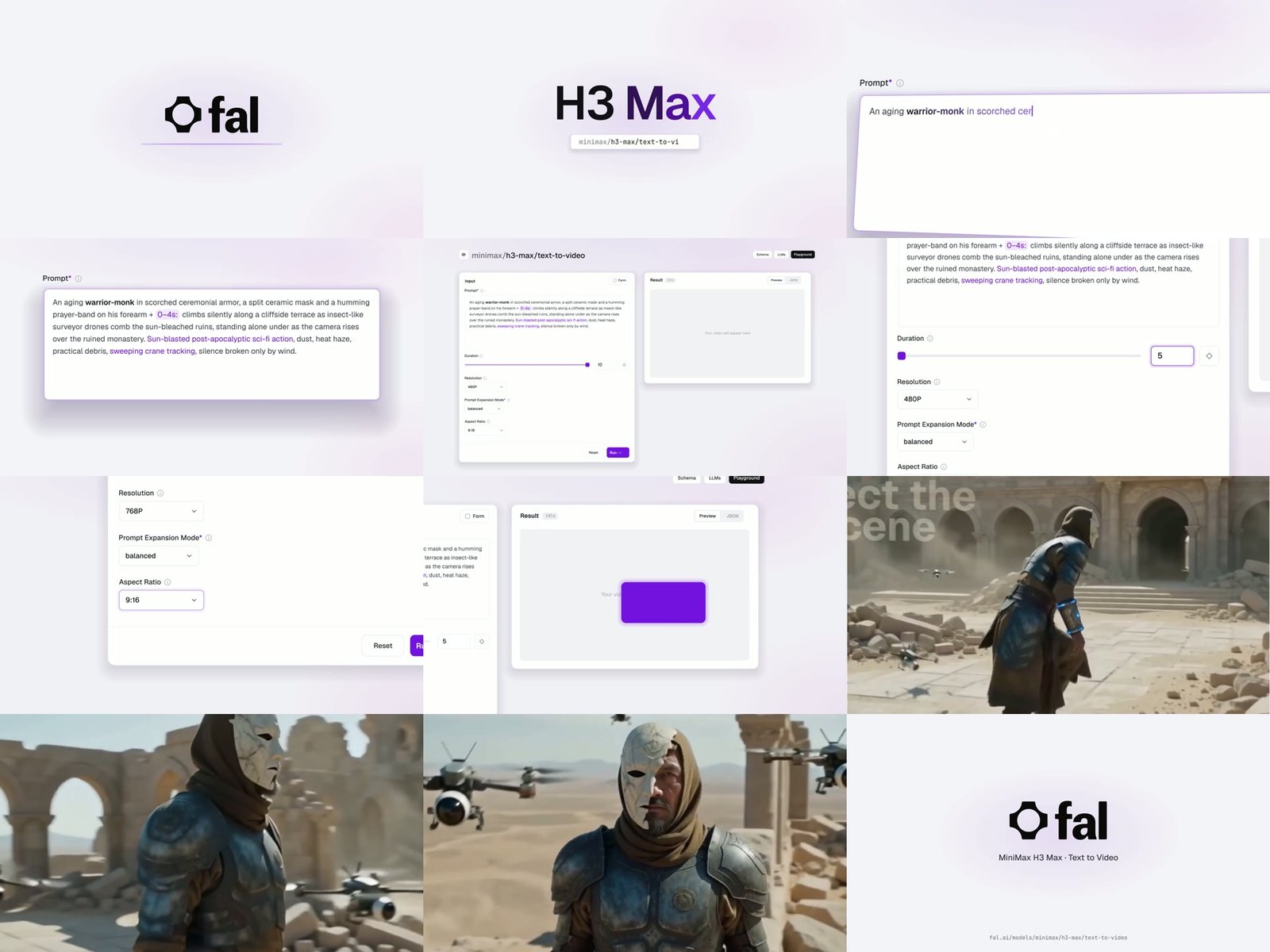 Storyboard frames from the H3 Max explainer